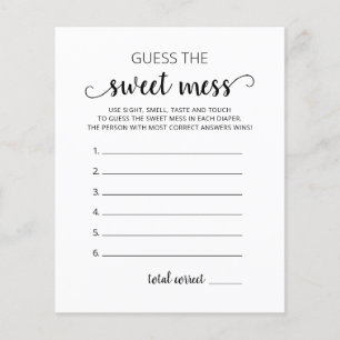 Raten Sie mal, das Sweet Mess Baby Duschspiel