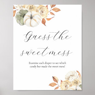 Raten Sie mal, das Sweet Mess Baby Duschzeichen Poster