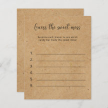 Raten Sie mal, das Sweet Mess - Baby Shower Game