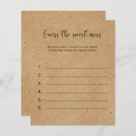 Raten Sie mal, das Sweet Mess - Baby Shower Game