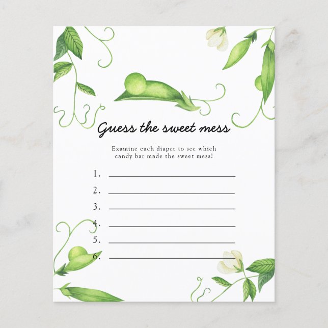 Raten Sie mal das Sweet Mess Spiel - Kleine Erbse (Vorderseite)