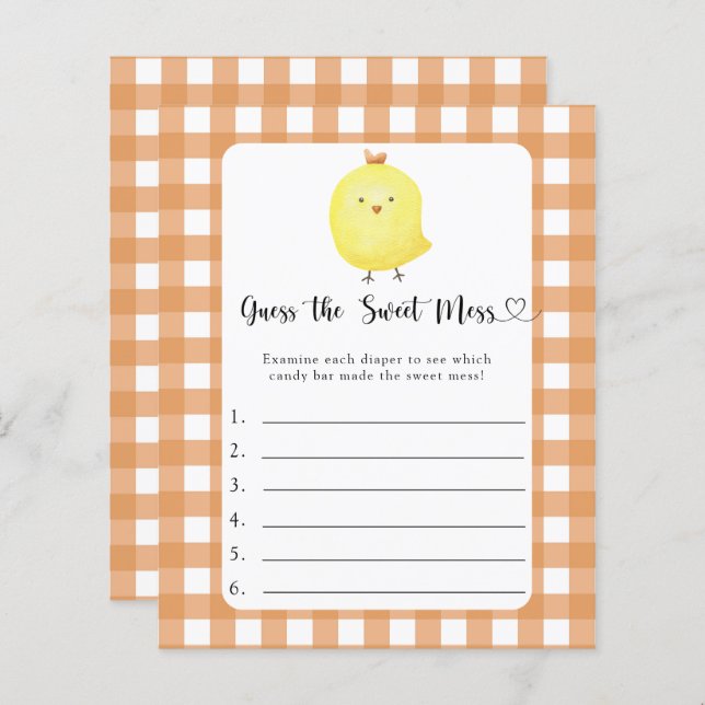 Raten Sie mal das Sweet Mess Spiel - Kleines Huhn (Vorne/Hinten)