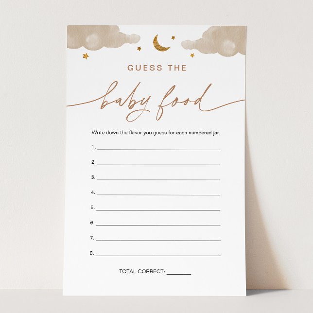 Raten Sie mal die Baby Food Game Card Twinkle Litt (Von Creator hochgeladen)