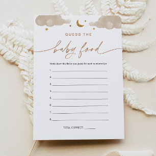 Raten Sie mal die Baby Food Game Card Twinkle Litt Einladung