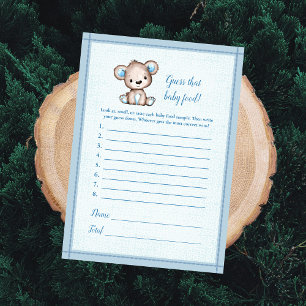 Raten Sie mal die Baby Food Niedlich Brown Bear Ba Einladung