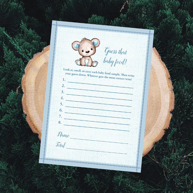 Raten Sie mal die Baby Food Niedlich Brown Bear Ba Einladung (Von Creator hochgeladen)