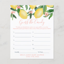 Raten Sie mal, die Candy Lemons Girl Baby Duschkar Flyer