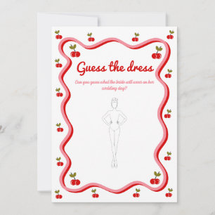 Raten Sie mal die Dress Retro Cherry Bridal Game K Einladung