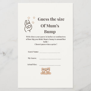 Raten Sie mal die Größe des Bump - Twin Baby Showe Flyer