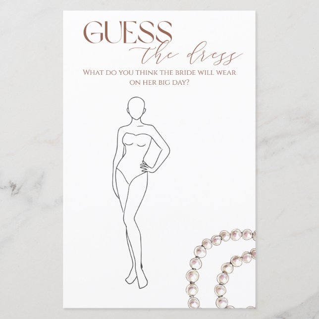 Raten Sie mal die Perlen und das Bridal-Spiel der  (Vorderseite)