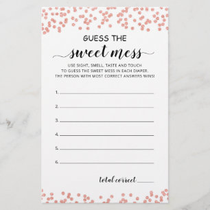 Raten Sie mal die Sweet Mess Game Baby Shower Part