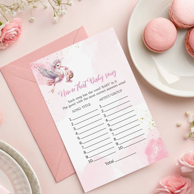 Raten Sie mal die Tune Baby Dusche Song Game Pink  (Von Creator hochgeladen)