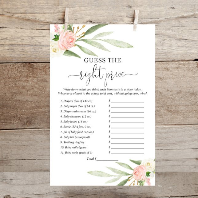 Raten Sie mal nach, das richtige Preis-Duschspiel  (Von Creator hochgeladen)