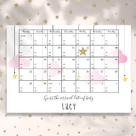 Raten Sie mal, wann und wann das Baby Shower Game Poster