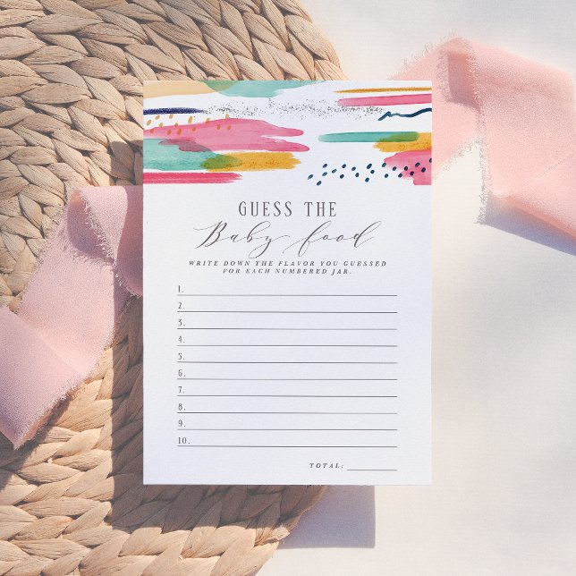 Raten Sie mal, was das Baby zu essen hat | Moderne Einladung (Von Creator hochgeladen)