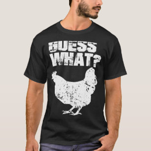 Raten Sie mal, was das weiße Design des Hühnchen-H T-Shirt