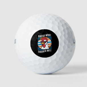 Raten Sie mal, was Hühnchen Hintern Funny Chicken Golfball