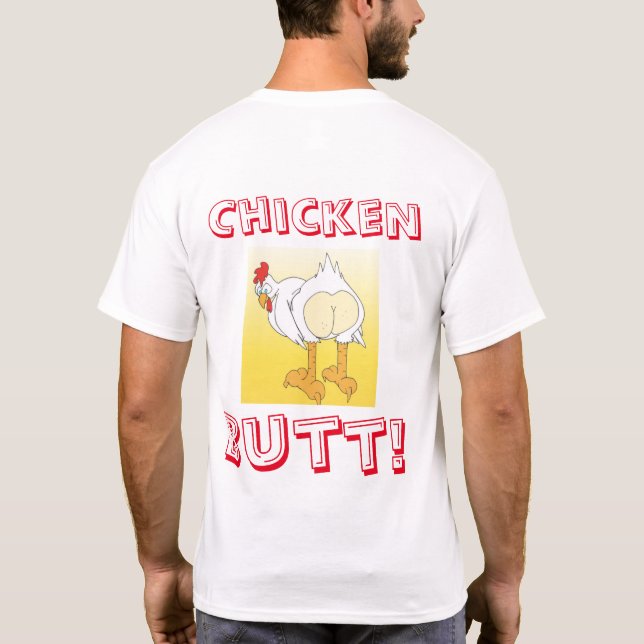 Raten Sie mal, was Shirt für Hühnerfleisch-Hintern (Rückseite)