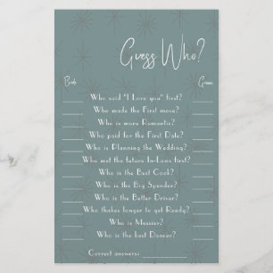 Raten Sie mal, wer? Game Card Flyer