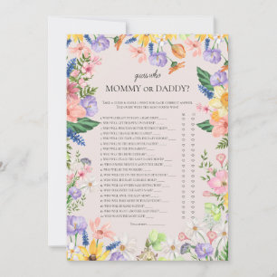 Raten Sie mal, wer Mama oder Daddy Game Baby Showe Einladung