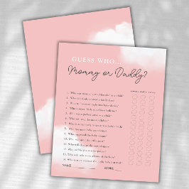 Raten Sie mal, wer Mama oder Daddy Girl Baby Showe