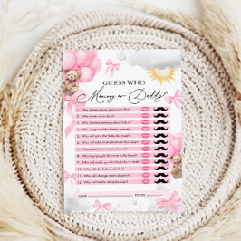 Raten Sie mal, wer, Mama oder Papa, tragen Sie das