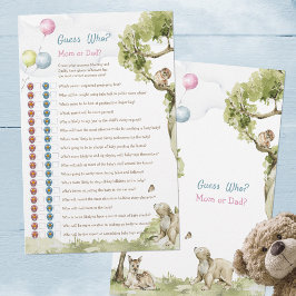 Raten Sie mal, wer Mama oder Vater ist, warten Sie