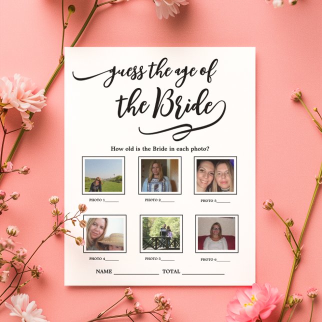 Raten Sie mal, wie alt das Bride Brautparty Game i (Von Creator hochgeladen)