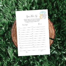 Raten Sie mal, wie alt ihre Baby Sprinkle Spielkar