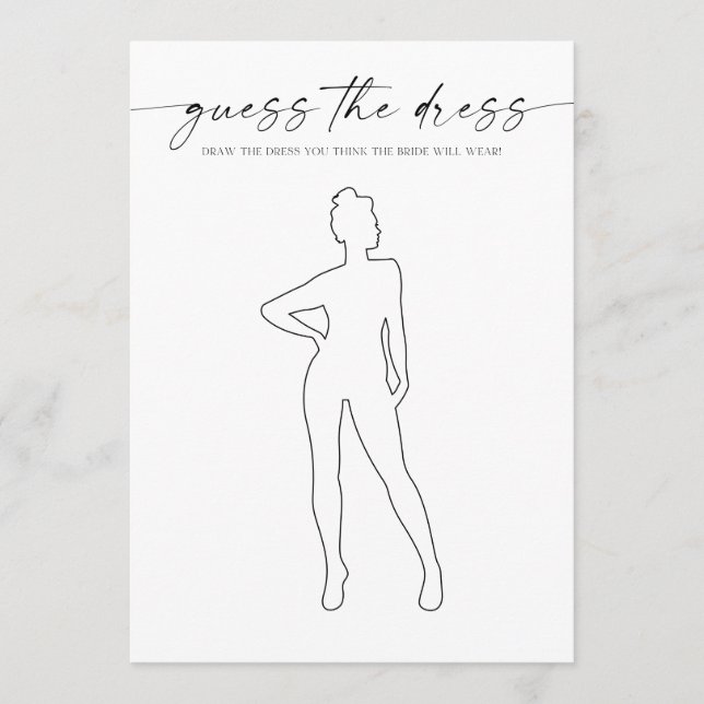 Raten Sie mal, wie das Dress Brautparty-Spiel läuf Programm (Vorderseite)