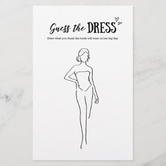 Raten Sie mal, wie das Dress-Spiel für Hochzeit od