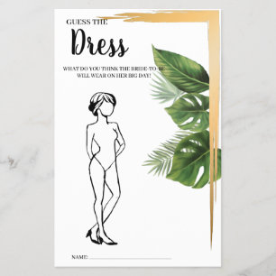 Raten Sie mal, wie das tropische Palm-Brautparty-D Flyer