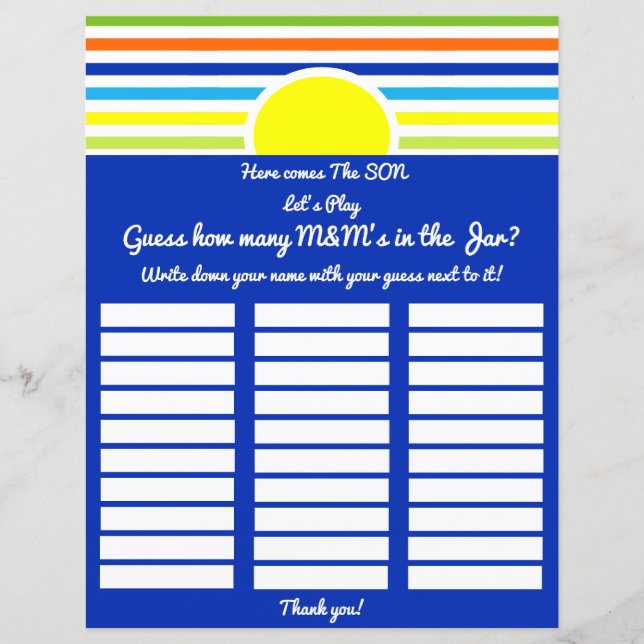 Raten Sie mal, wie viele Babydusche hier kommt (Vorderseite)