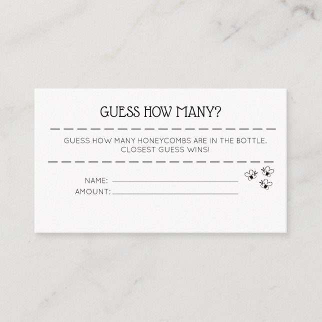 Raten Sie mal, wie viele? Begleitkarte (Vorderseite)