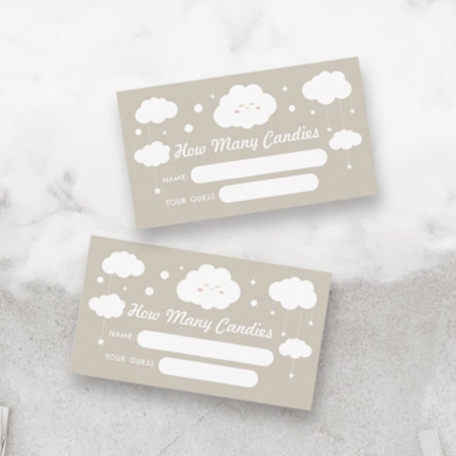 Raten Sie mal, wie viele Candies Cloud Baby Shower Begleitkarte (Von Creator hochgeladen)