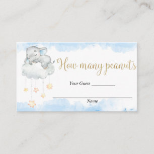 Raten Sie mal, wie viele Erdnusskarten Babydusche  Begleitkarte