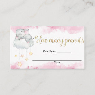 Raten Sie mal, wie viele Erdnusskarten Babydusche Begleitkarte