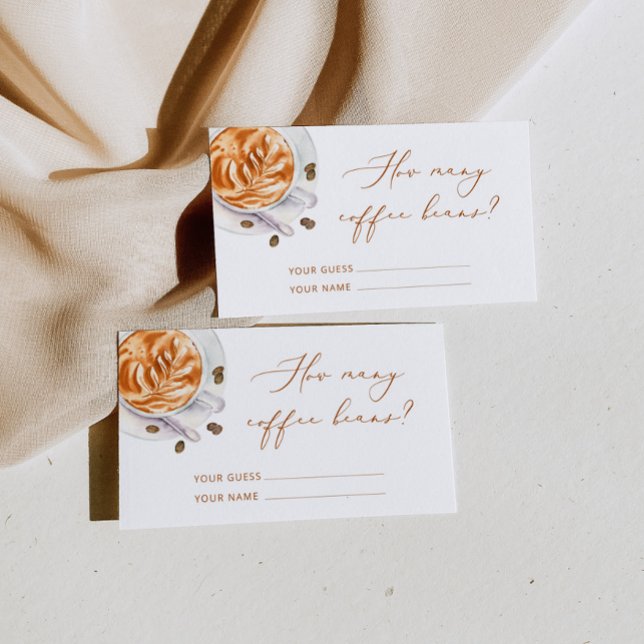 Raten Sie mal, wie viele Kaffeebohnen Brautparty-S Begleitkarte (Von Creator hochgeladen)