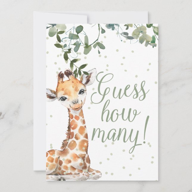 Raten Sie mal, wie viele kleine Babyduschenposter Einladung (Vorderseite)