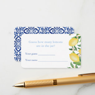 Raten Sie mal, wie viele Lemons Polterabend Game C Begleitkarte