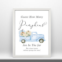 Raten Sie mal, wie viele Pumpkins Baby Boy Showspi Poster