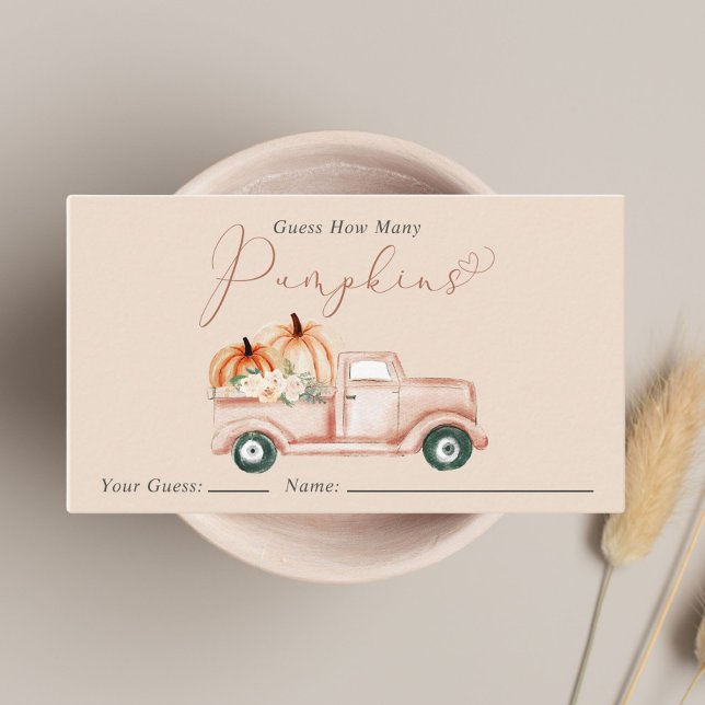 Raten Sie mal, wie viele Pumpkins Baby Showspiele Begleitkarte (Von Creator hochgeladen)