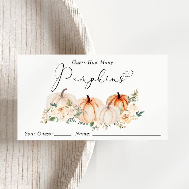 Raten Sie mal, wie viele Pumpkins Baby Showspiele Begleitkarte (Von Creator hochgeladen)