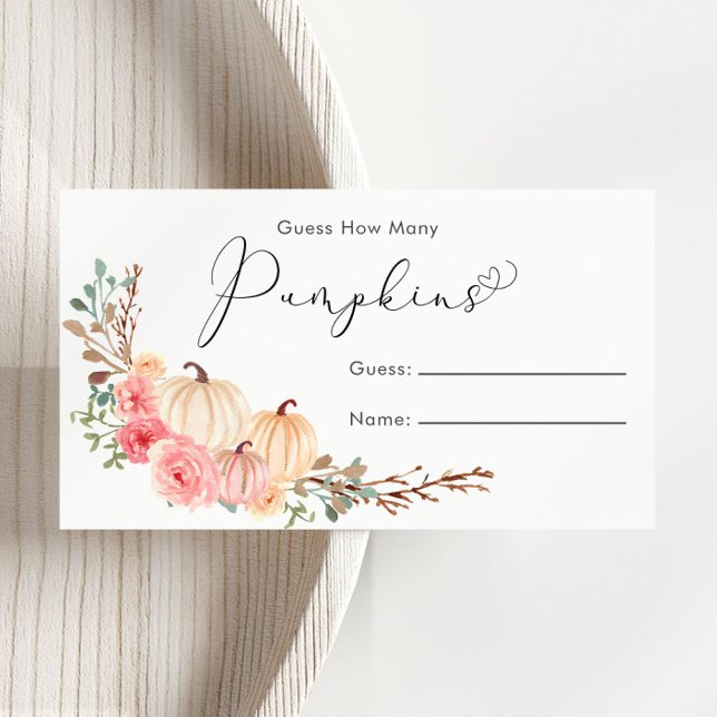 Raten Sie mal, wie viele Pumpkins Baby Showspiele Begleitkarte (Von Creator hochgeladen)