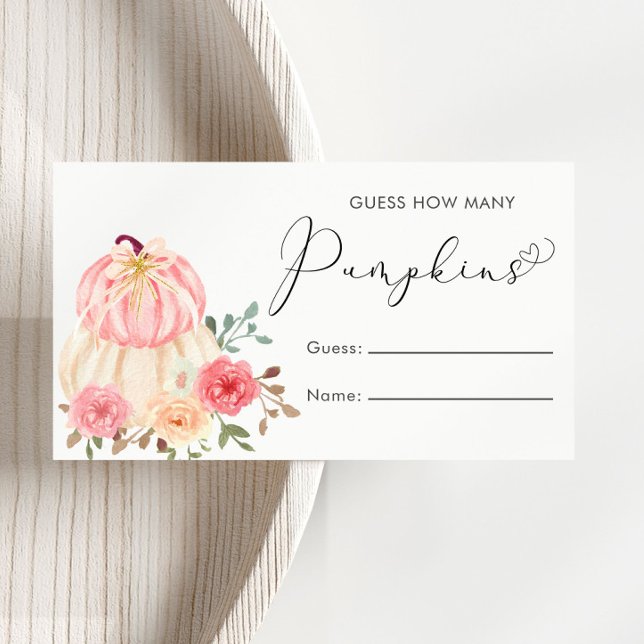 Raten Sie mal, wie viele Pumpkins Baby Showspiele Begleitkarte (Von Creator hochgeladen)