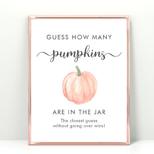 Raten Sie mal, wie viele Pumpkins Baby Showspiele Poster