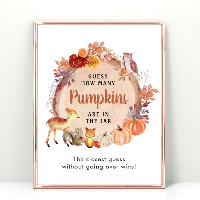 Raten Sie mal, wie viele Pumpkins Baby Showspiele Poster (Von Creator hochgeladen)
