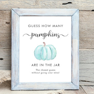 Raten Sie mal, wie viele Pumpkins Baby Showspiele Poster