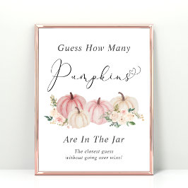 Raten Sie mal, wie viele Pumpkins Baby Showspiele Poster