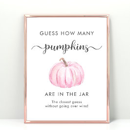 Raten Sie mal, wie viele Pumpkins Baby Showspiele Poster